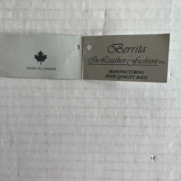 Vintage Rare Unique Metallic Berrita Italian Leather Purse Bag Gold Pockets Zip - Picture 14 of 16